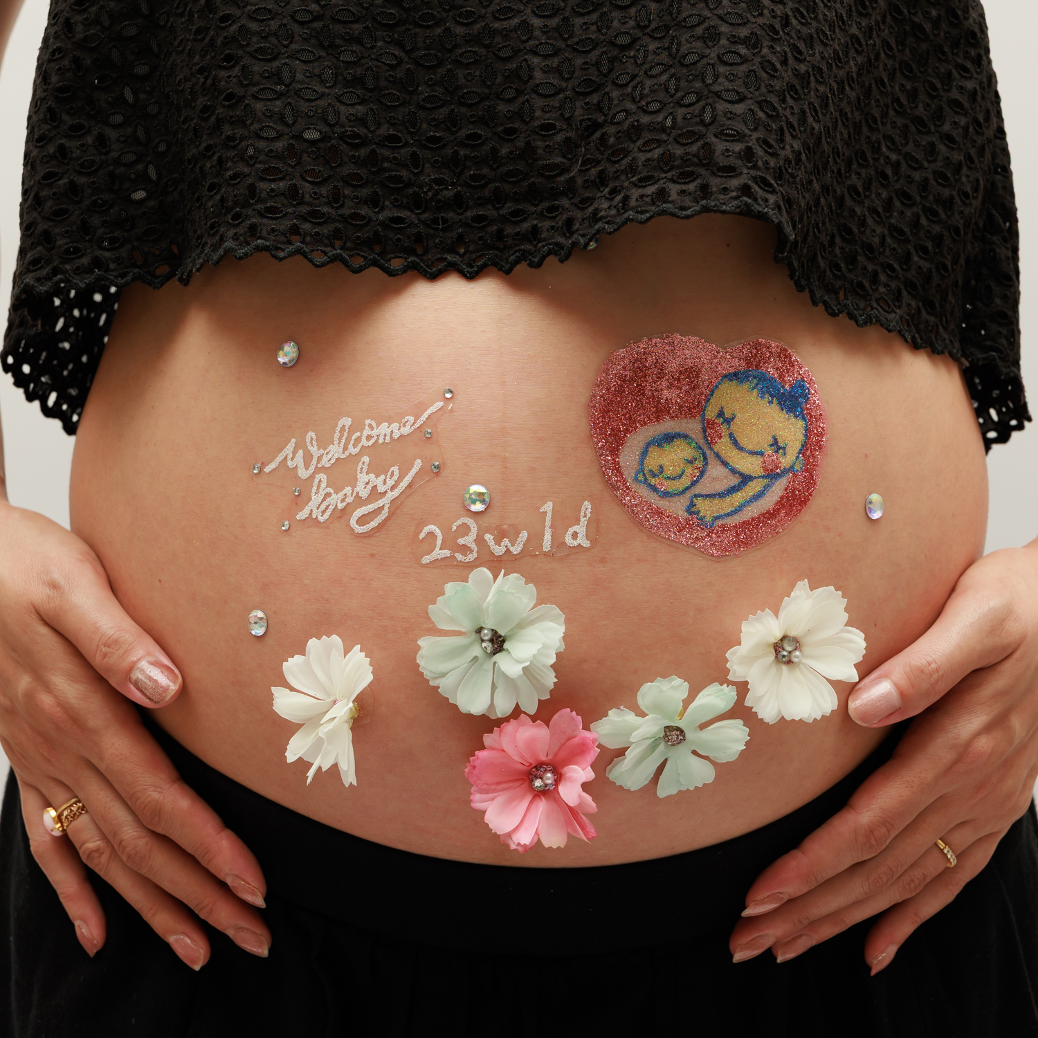 マタニティフォト ボディジュエリー④ - 画像 (2)