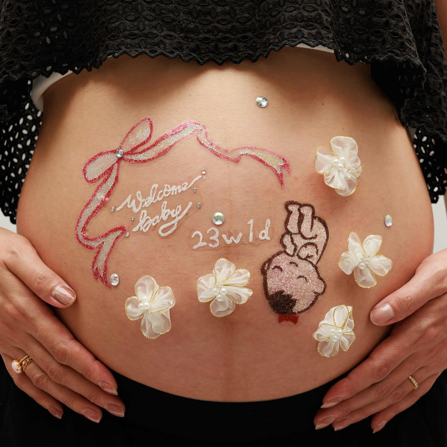 マタニティフォト ボディジュエリー② - 画像 (5)